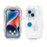 Puluz Waterproof iPhone Case (40m) med One-Way Valve (hvid)