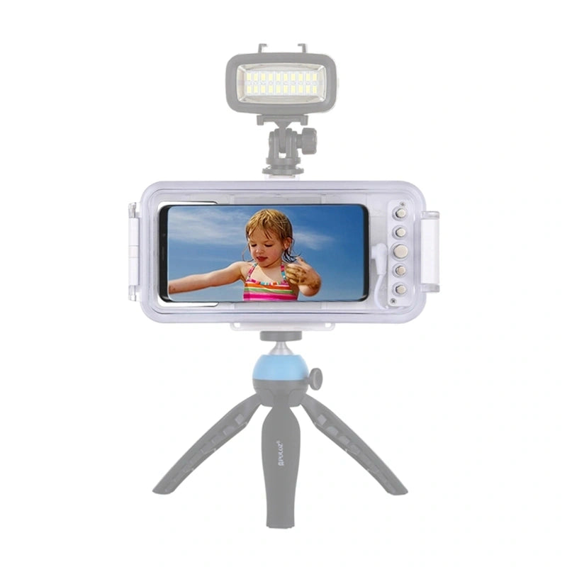 Puluz Waterproof Case (45m) til USB-C smartphones til undervandsbilleder og -videoer (hvid)