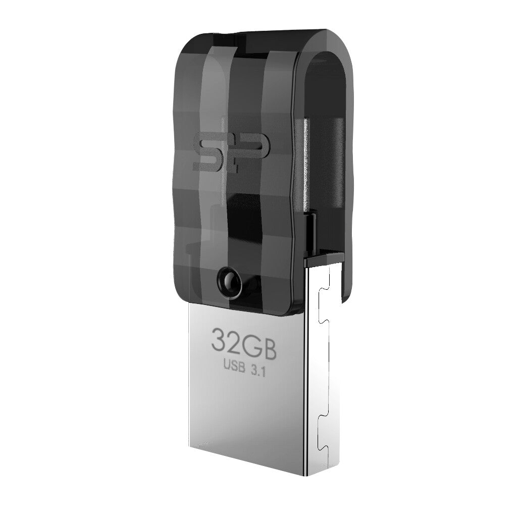 Silicon Power Mobile C31 USB-nøgle 32 GB USB Type-A / USB Type-C 3.2 Gen 1 (3.1 Gen 1) Sort, Sølv