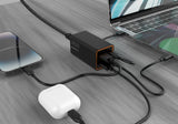 Gembird TA-UC-2A2C-PD65-01-BK oplader til mobil enhed Laptop, Smartphone Sort Vekselstrøm Hurtig opladning Indendørs