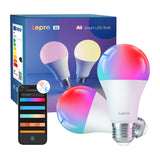 LEPRO B2-2 E27 Wi-Fi LED-pære, 1100 lm, 2-pakning
