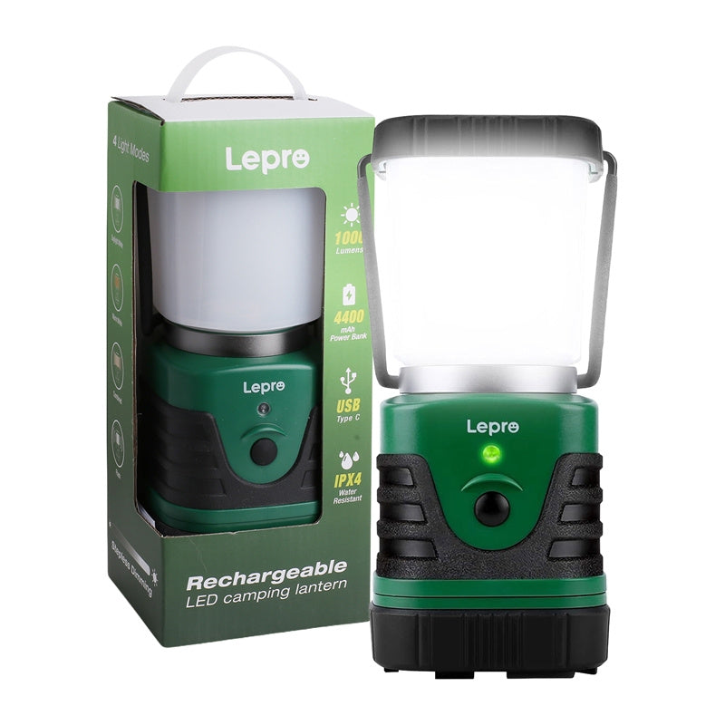 LEPRO 3300008 Campinglampe, 1000 lm, 3600 mAh
