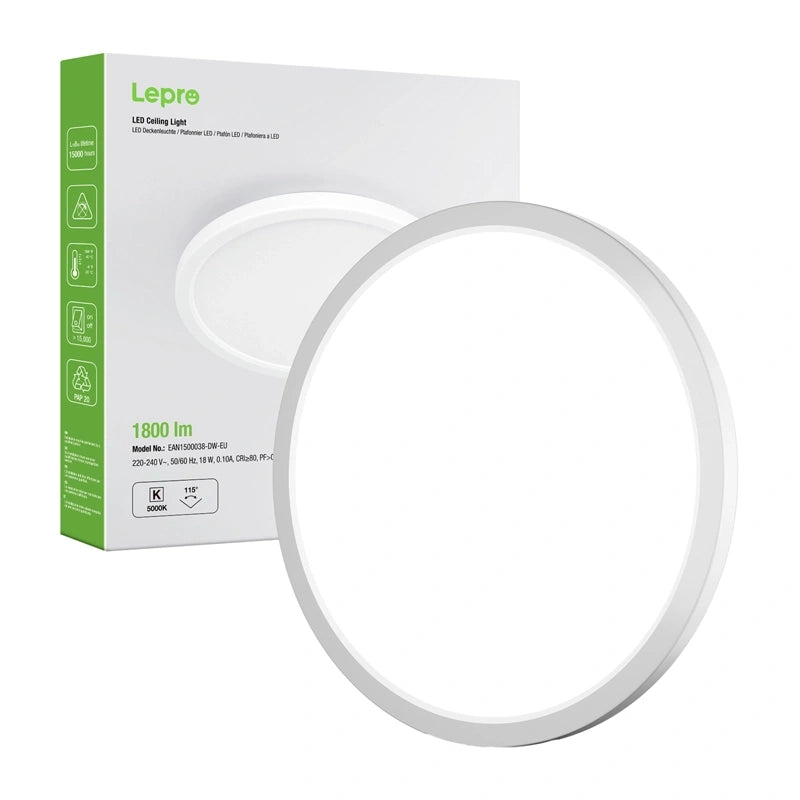 Lepro 1500038 Ceiling Light, 18W, 1800 lm