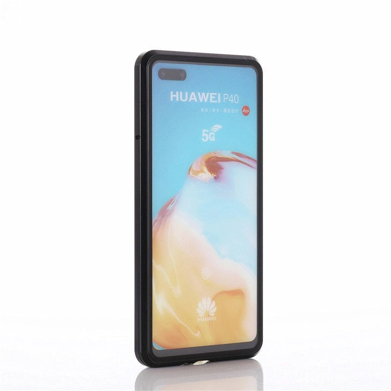 Wozinsky Magnetic Cam Slider Case Full Body Cover indbygget frontglaslinserotator til Huawei P40 sort
