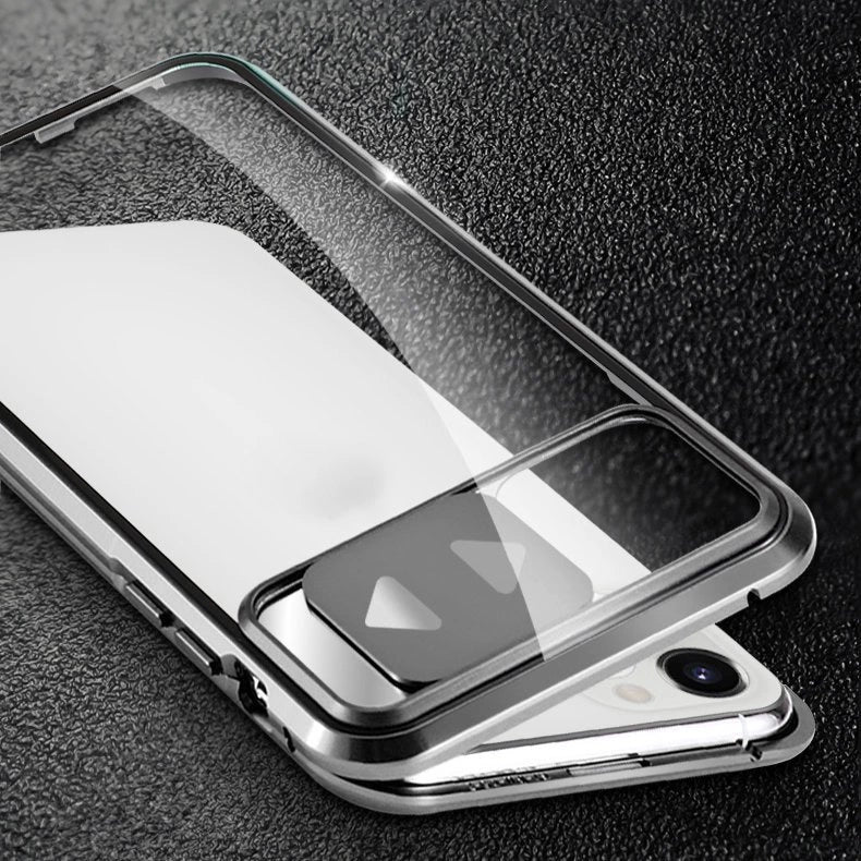 Wozinsky Magnetic Cam Slider Case Full Body Cover indbygget frontglaslinserotator til Huawei P40 sort