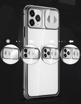 Wozinsky Magnetic Cam Slider Case Full Body Cover indbygget frontglaslinserotator til Huawei P40 sort