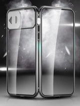 Wozinsky Magnetic Cam Slider Case Full Body Cover indbygget frontglaslinserotator til Huawei P40 sort