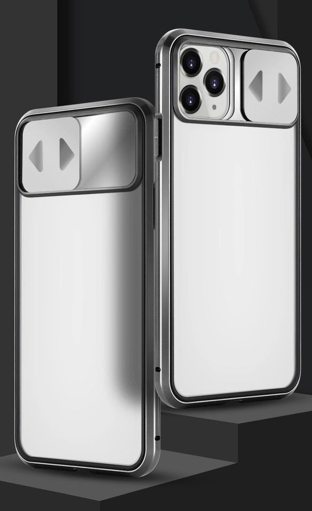 Wozinsky Magnetic Cam Slider Case Full Body Cover indbygget frontglaslinserotator til Huawei P40 sort
