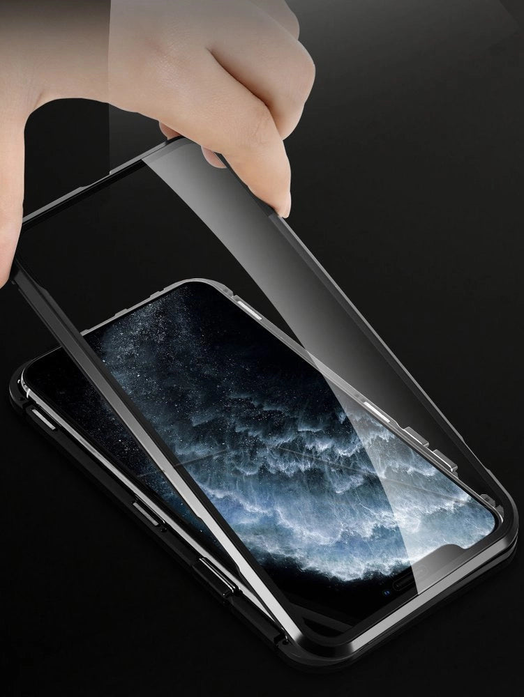 Wozinsky Magnetic Cam Slider Case Full Body Cover indbygget frontglaslinserotator til Huawei P40 sort