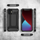 Hybrid Armor Case Tough Rugged Cover til iPhone 12 Pro Max sort