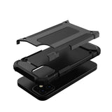 Hybrid Armor Case Tough Rugged Cover til iPhone 12 Pro Max sort
