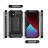 Hybrid Armor Case Tough Rugged Cover til iPhone 12 Pro Max sort