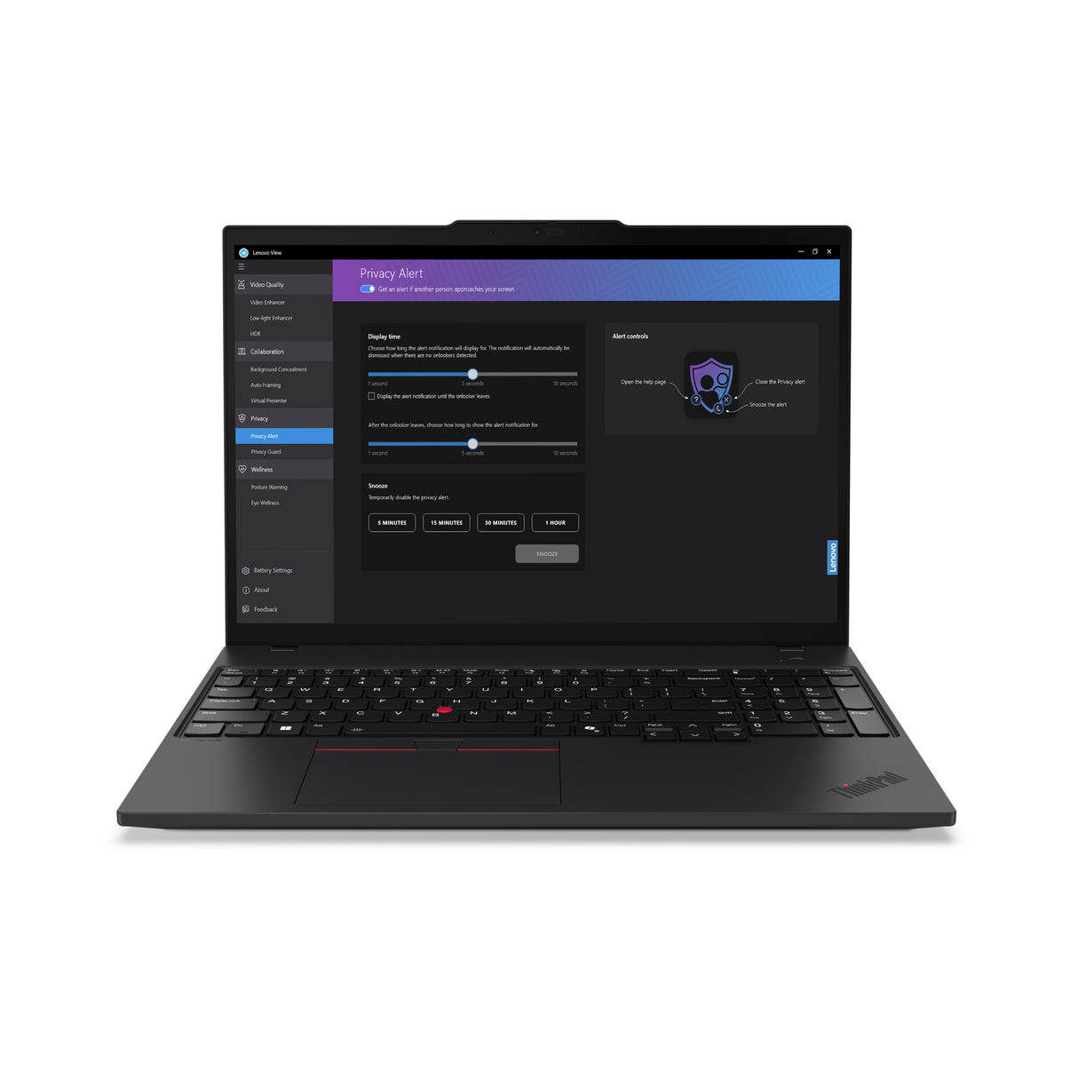 Lenovo ThinkPad T16 Gen 3 Intel Core Ultra 7 155U Laptop 40,6 cm (16") WUXGA 32 GB DDR5-SDRAM 512 GB SSD Wi-Fi 6E (802.11ax) Windows 11 Pro Sort Nordisk