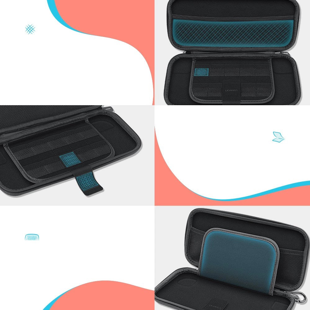 Ugreen Case Box til Nintendo Switch og tilbehør 26 cm x 12 cm x 4 cm sort (LP174 50974)