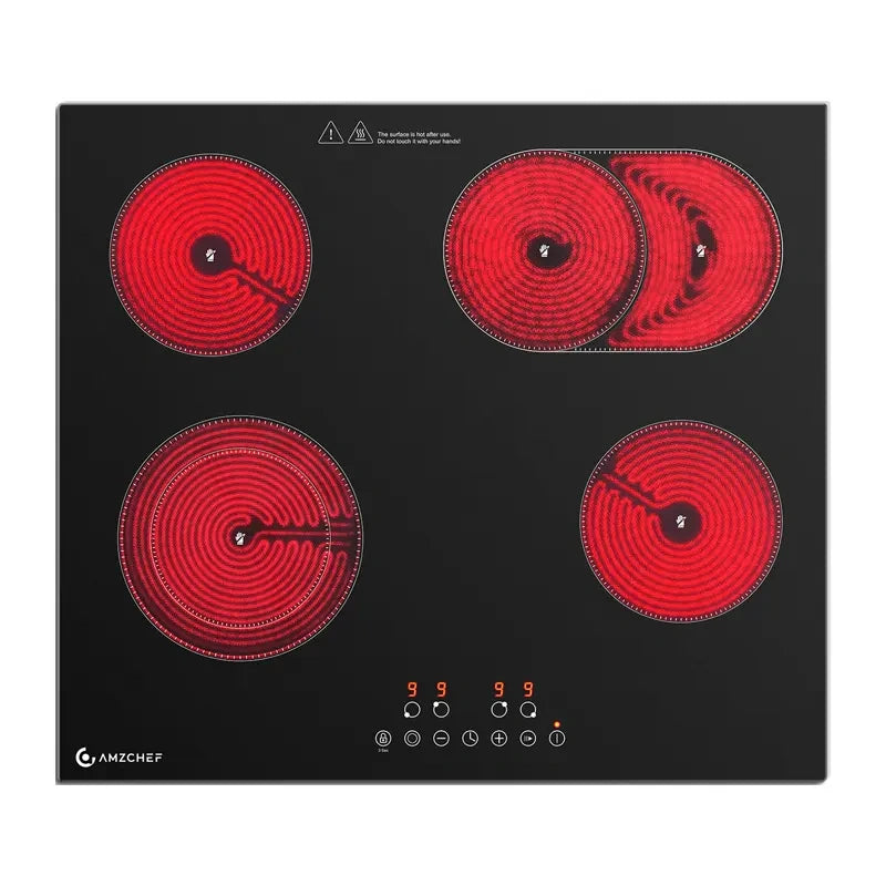 AMZCHEF CE-T-72CB4xyP200-LBHA 4-brænder keramisk kogeplads