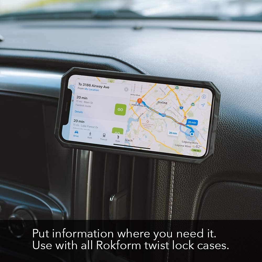 RokLock Car Dash Mount til udvalgte mobile enheder - sort