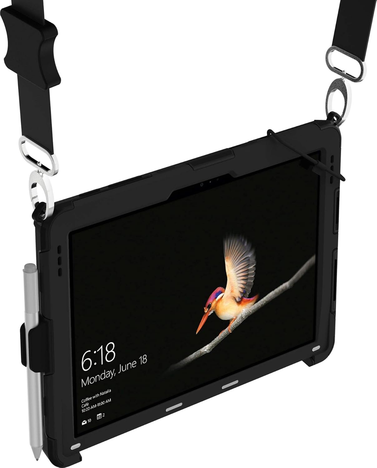 Griffin Survivor Slim for Surface Go 2 / 1 with Shoulder Strap - Black