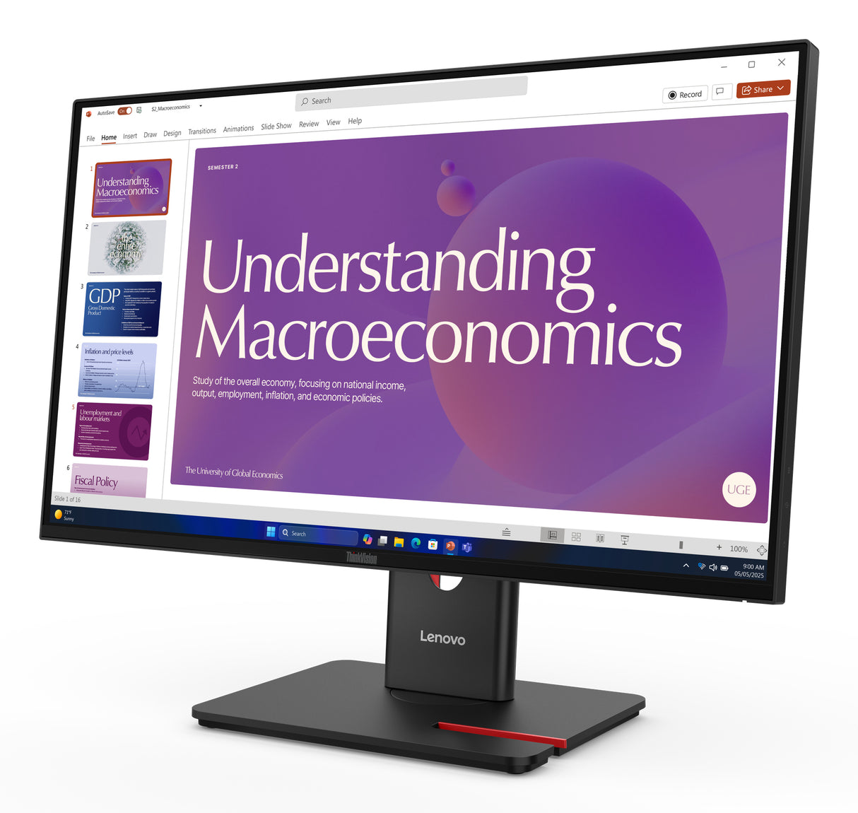 Lenovo ThinkVision T24d-40 24 IPS 1920 x 1080 (Full HD) HDMI DisplayPort USB-C 120Hz
