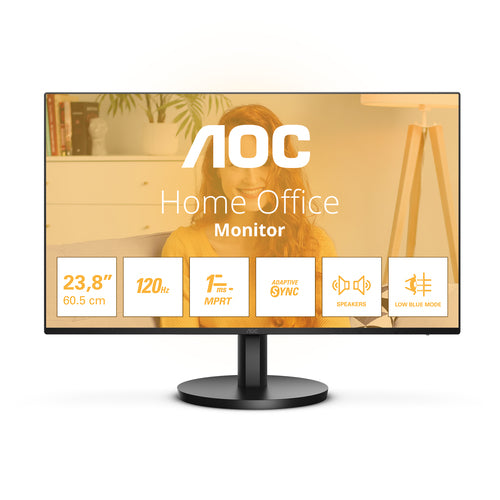AOC B3 24B3QA2 computerskærm 60,5 cm (23.8") 1920 x 1080 pixel Fuld HD LED Sort