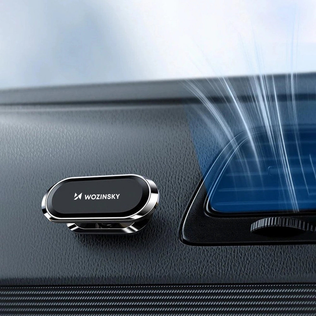 Wozinsky selvklæbende magnetisk 360 Car Dashboard Mount Silver (WMH-06)