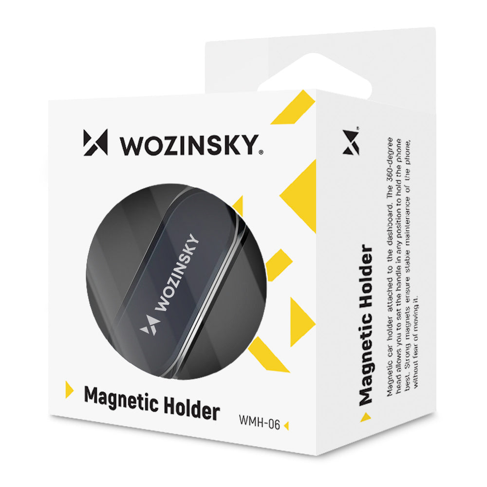 Wozinsky selvklæbende magnetisk bilmontering 360 til instrumentbræt sølv (WMH-06)