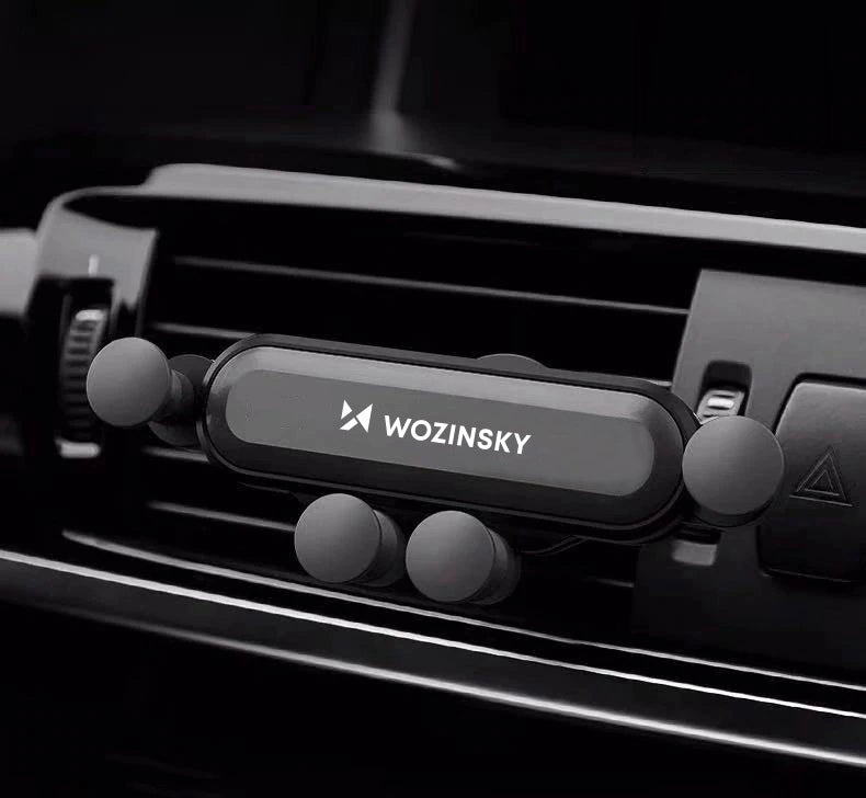 Wozinsky biltelefonholder gravitation til ventilationsgrill sort (WCH-05)