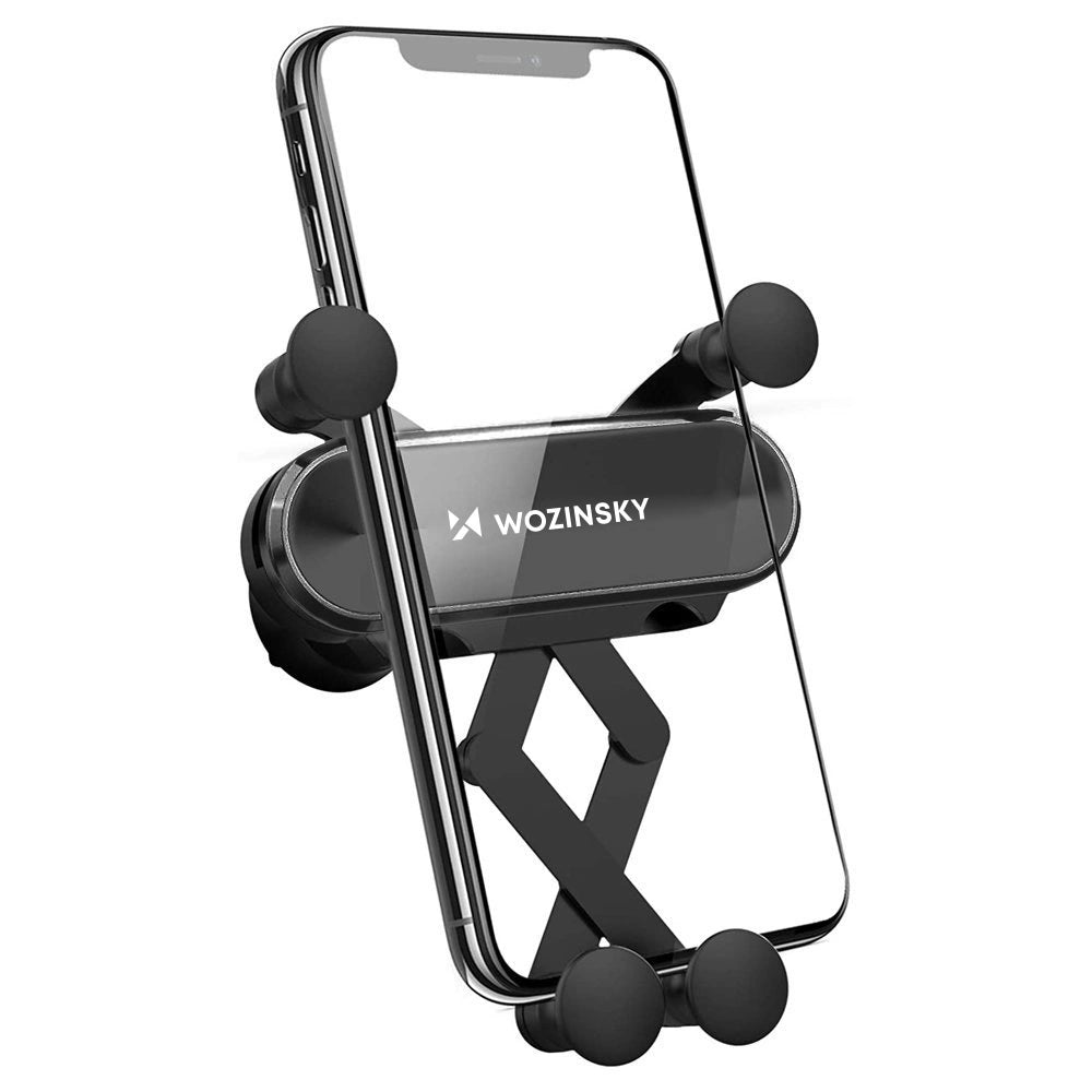 Wozinsky biltelefonholder gravitation til ventilationsgrill sort (WCH-05)