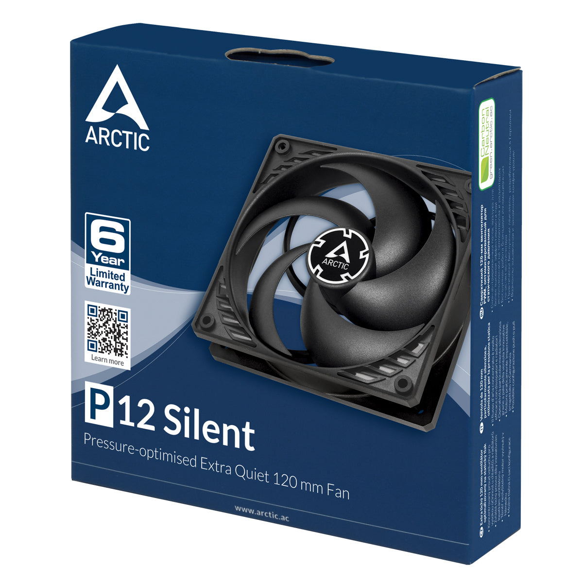 ARCTIC P12 Silent Computerkabinet Ventilator 12 cm Sort