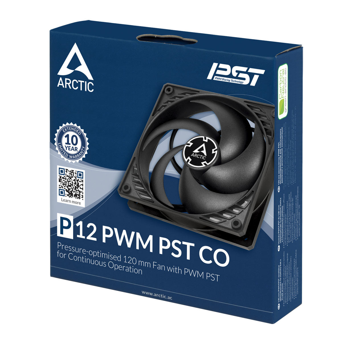 ARCTIC P12 PWM PST CO Fan 1-pack Sort 120 mm