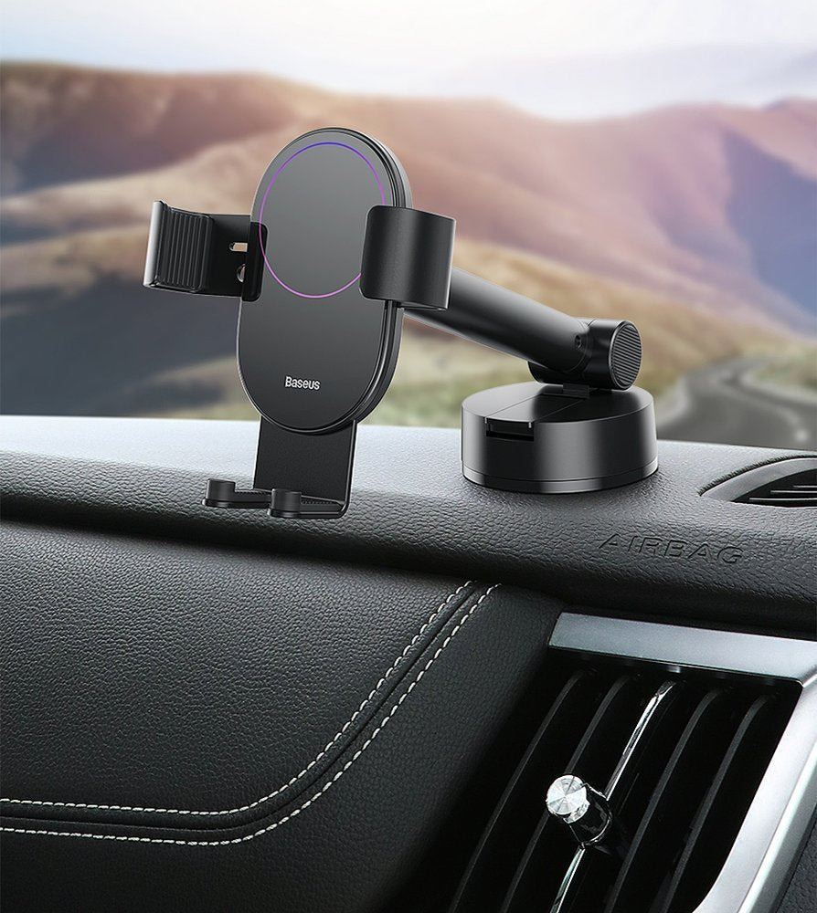 Baseus telescopic gravity car holder for the windshield black (SUYL-JY01)