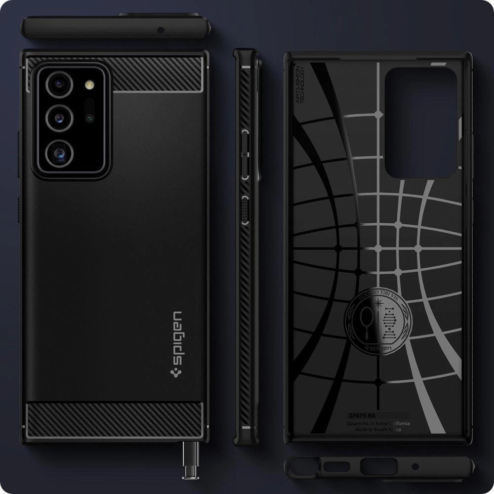 Spigen Rugged Armor Case til Samsung Galaxy Note 20 Ultra - Matte Black