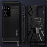 Spigen Rugged Armor Case til Samsung Galaxy Note 20 Ultra - Matte Black
