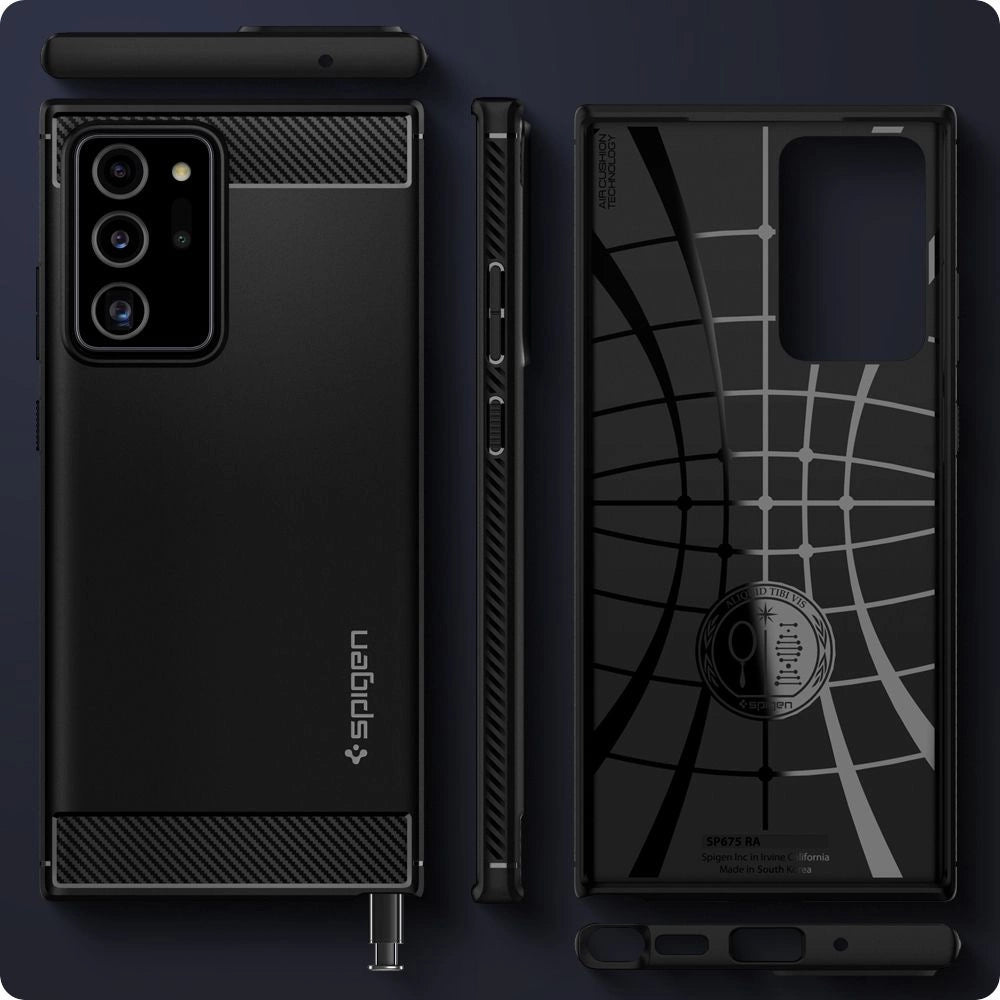 Spigen Rugged Armor Case til Samsung Galaxy Note 20 Ultra - Matte Black