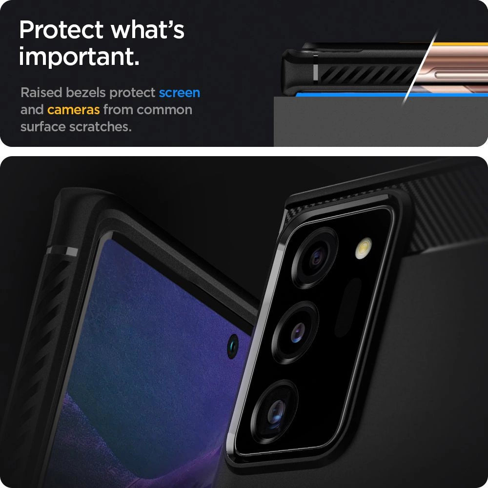 Spigen Rugged Armor Case til Samsung Galaxy Note 20 Ultra - Matte Black