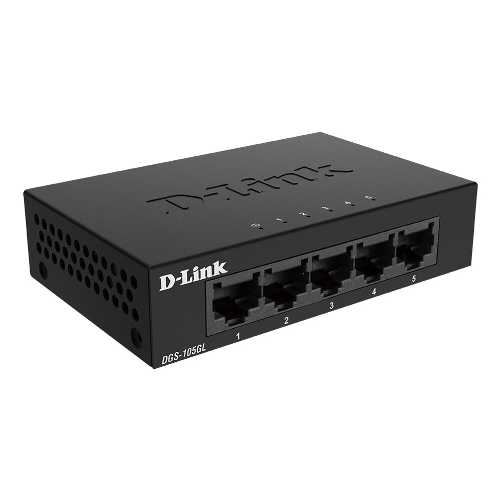 D-Link DGS-105GL/E netværksswitch Ikke administreret Gigabit Ethernet (10/100/1000) Sort