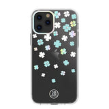 Kingxbar Lucky Series-hylster dekoreret med originale Swarovski-krystaller iPhone 12 mini gennemsigtig (Clover)