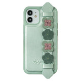 Kingxbar Sweet Series-huse dekoreret med originale Swarovski krystaller iPhone 12 mini grøn
