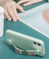 Kingxbar Sweet Series-huse dekoreret med originale Swarovski krystaller iPhone 12 Pro Max grøn