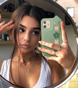 Kingxbar Sweet Series-huse dekoreret med originale Swarovski krystaller iPhone 12 Pro Max blå