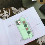 Kingxbar Sweet Series-huse dekoreret med originale Swarovski krystaller iPhone 12 Pro Max blå