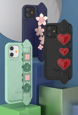 Kingxbar Sweet Series case dekoreret med originale Swarovski krystaller iPhone 12 Pro Max sort
