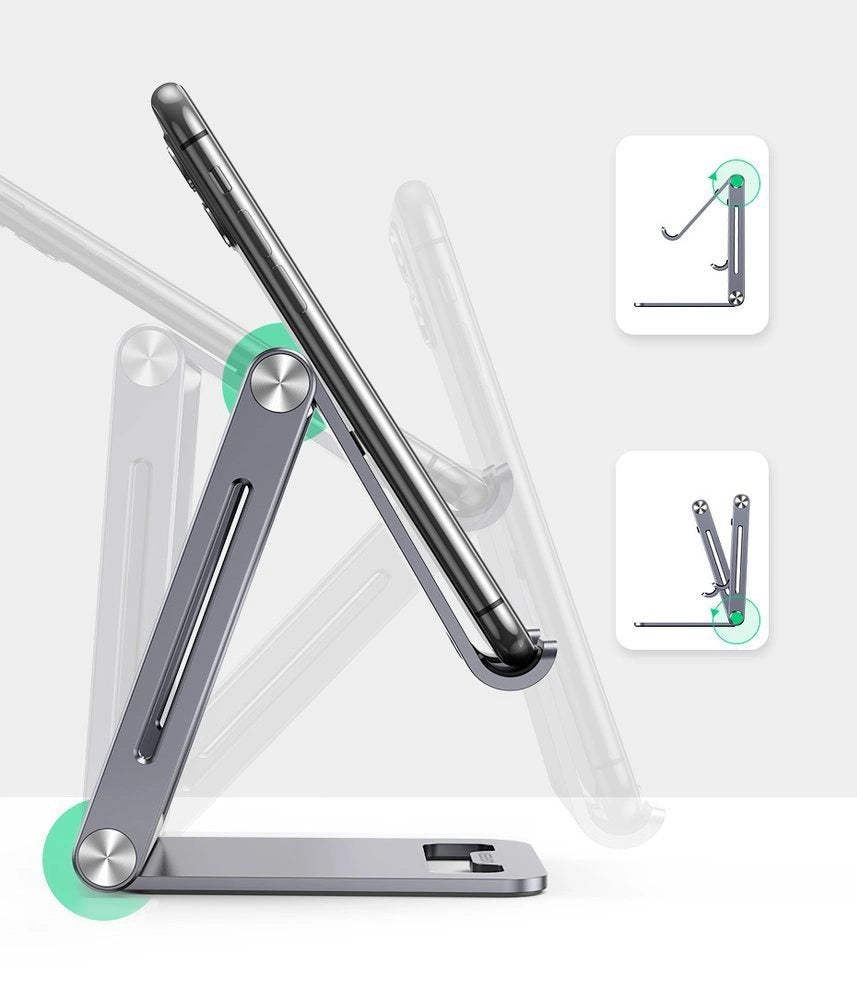 Ugreen metal aluminium foldbare telefonholder tablet grå (LP263 80708)