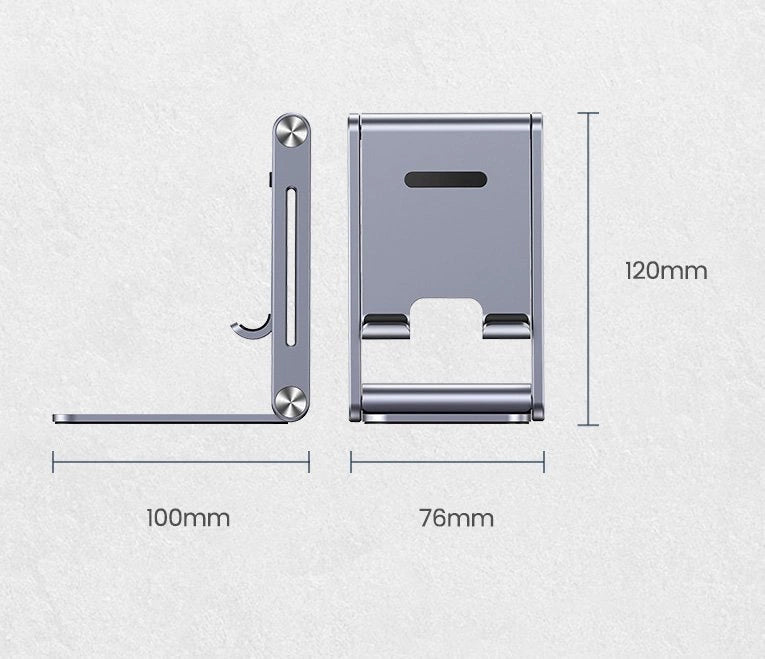 Ugreen metal aluminium foldbare telefonholder tablet grå (LP263 80708)