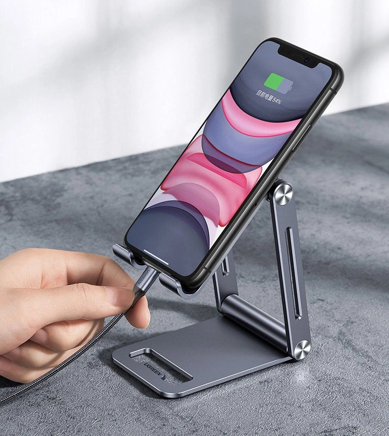 Ugreen metal aluminium foldbare telefonholder tablet grå (LP263 80708)
