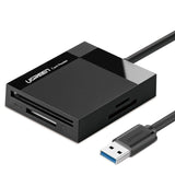 Ugreen CR125 30231 SD / micro SD / CF / MS hukommelseskortlæser med USB 3.0 kabel 0,5 m - sort