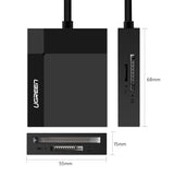 Ugreen CR125 30231 SD / micro SD / CF / MS hukommelseskortlæser med USB 3.0 kabel 0,5 m - sort