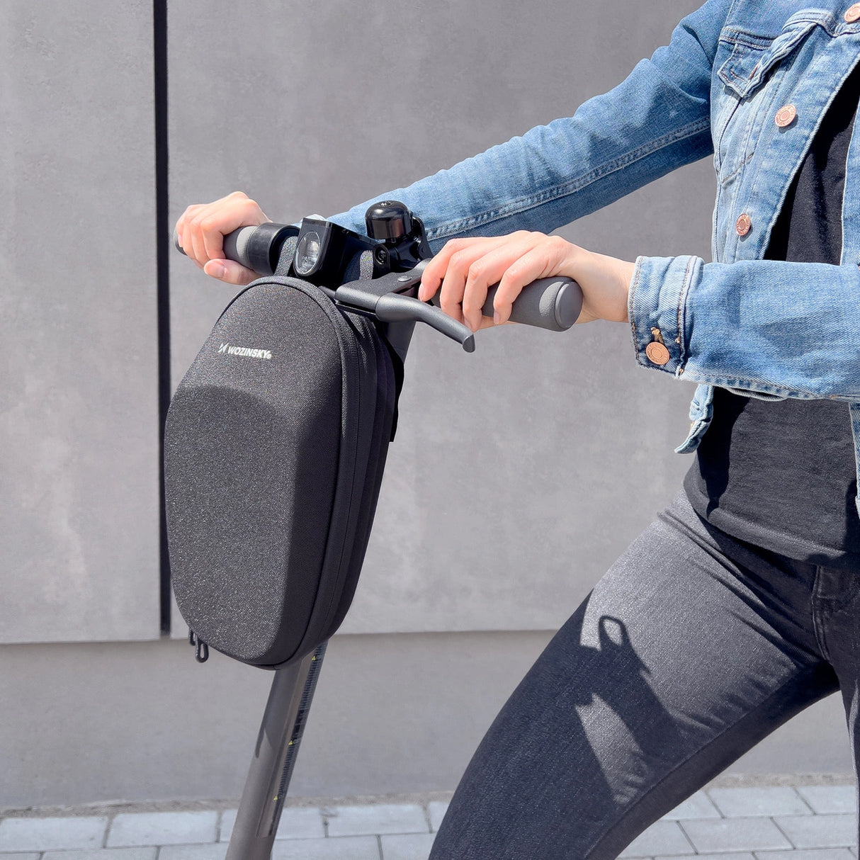 Wozinsky vandtæt scooter bar taske scooter taske 4l sort (WSB1BK)