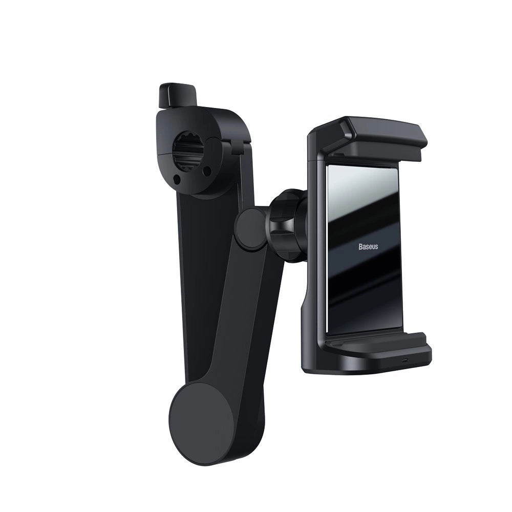 Baseus bil hovedstøtte telefon holder med indbygget 15 W Qi trådløs oplader sort (WXHZ-01)