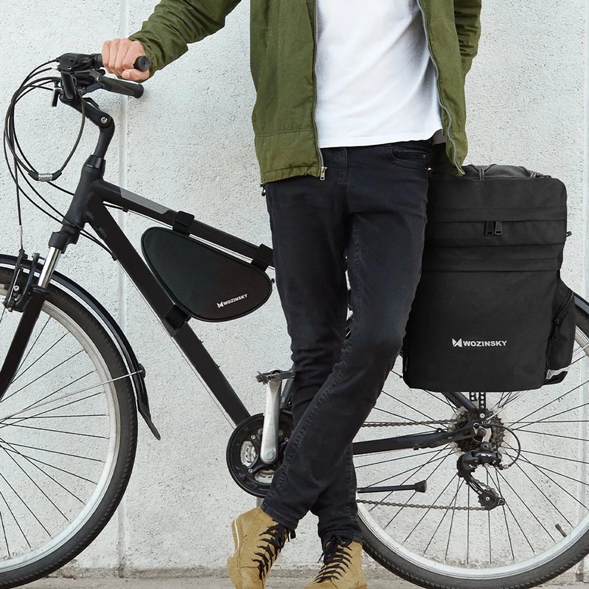 Wozinsky cykeltaske til 1.5l cykelramme sort (WBB11BK)
