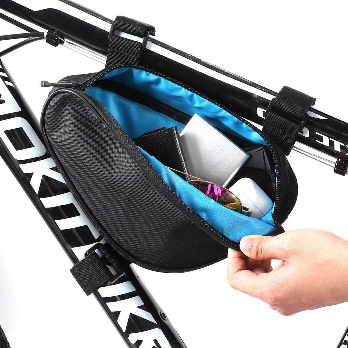 Wozinsky cykeltaske til 1.5l cykelramme sort (WBB11BK)